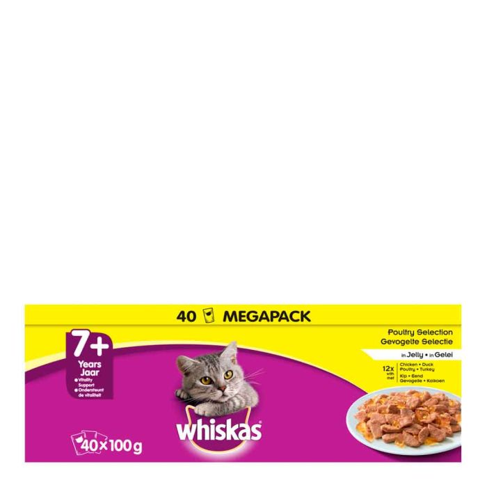 Whiskas 7+ Cat Food Poultry Selection In Jelly