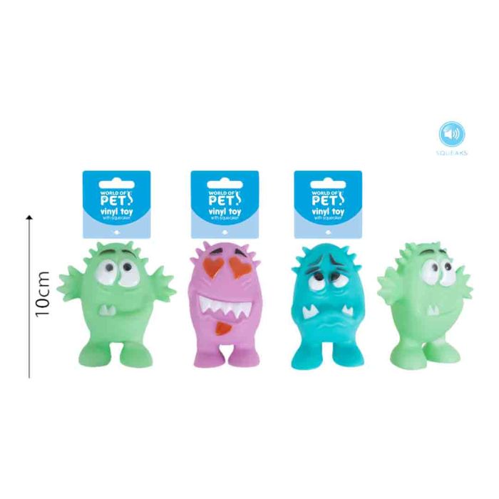 Smart Choice Squeaky Vinyl Monsters Dog Toy