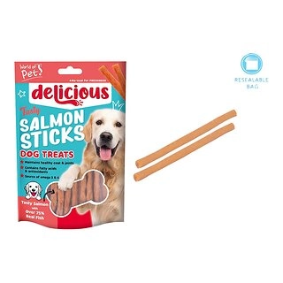 Delicious Salmon Stick Dog Treats 18 Pack 80g