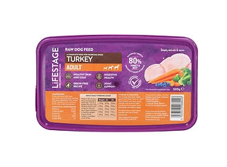 Lifestage Grain Free Turkey Raw Dog Food 500g
