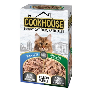 Cookhouse Luxury Complete Cat Food Tuna Loin Fillets in Jelly Multipack 6x70g