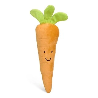 Petface Foodie Faces Furry Carrot Plush Dog Toy