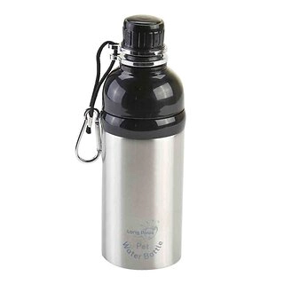 Long Paws Lick N Flow Pet Water Bottles Medium Silver