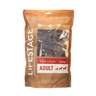Lifestage Pre-Pack Tripe Sticks Dog Treats 500g