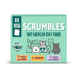Scrumbles Grain Free Wet Cat Gravy Recyclable Pouch Selection 8x85g
