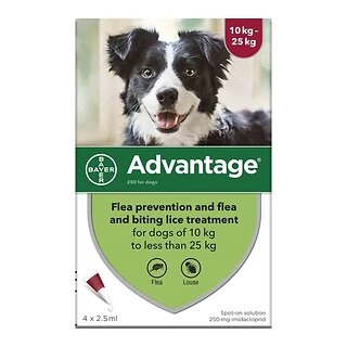 Advantage Spot On 250 Medium Dogs, 4 Pipettes