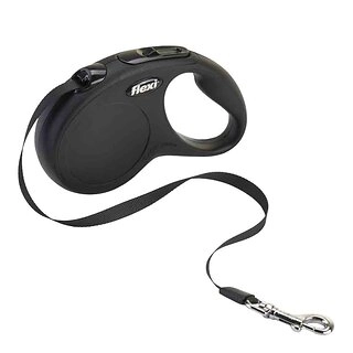 Flexi Classic Retractable Tape Small Dog Lead 5m - Black