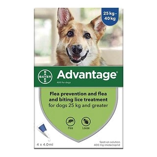 Advantage Spot On Flea 400 Flea Treatment For Dogs, 25kg-40kg