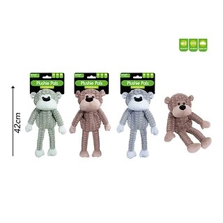 Smart Choice Plush Monkey Squeaker Dog Toy