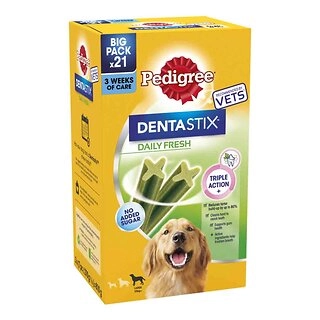Pedigree Dentastix Fresh dental chews for large dogs, 21 Pack