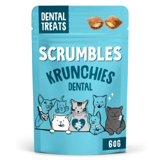 Scrumbles Krunchies Cat Dental Pillow Treats 60g