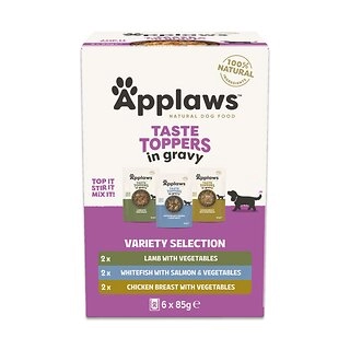 Applaws Taste Toppers Variety Selection in Gravy 6x85g