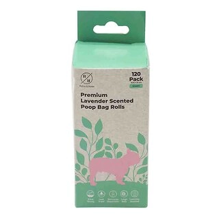 Rufus & Rosie Lavendar Poop Bag Rolls, 120 Bags