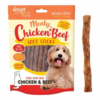 Smart Choice Soft Chicken/Beef Stick Dog Treats 30 Pack 100g