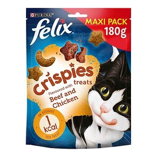 Felix Crispies Cat Treats Beef & Chicken 180g