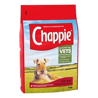 Chappie Dry Dog Food with Beef and Whole Grain Cereal 3kg