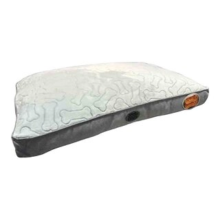 Snug & Cosy Faux Fur Bone Dog Lounger Grey