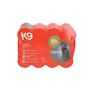 K9 Adult Dog Food Chicken Can 12x390g