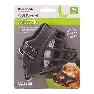 Rosewood Softbasket Dog Muzzle Black Size 3