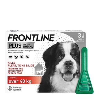 Frontline Plus for Extra Large Dogs, 40-60kg, 3 pack