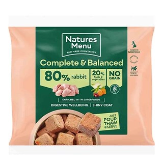 Natures Menu Country Hunter Rabbit Nuggets, Raw Dog Food 1kg
