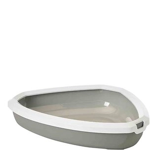 Savic Rincon Jumbo Cat Litter Tray Grey & White