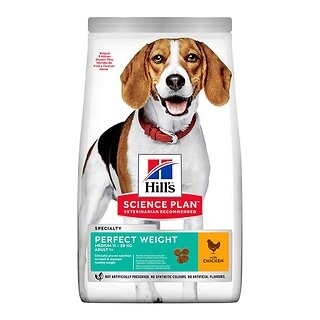 Hill's Science Plan Adult Perfect Weight Medium Dry Dog Food Chicken Flavour 12kg