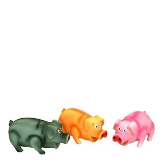 James & Steel Softex Squeaker Pig Dog Toy, Medium