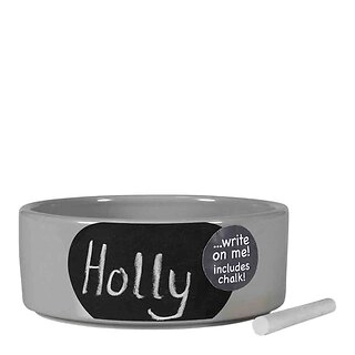 Petface Grey Personlised Chalkboard Bowl, 15cm