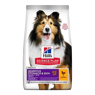 Hill's Science Plan Adult Sensitive Stomach & Skin Medium Dry Dog Food Chicken Flavour 2.5kg
