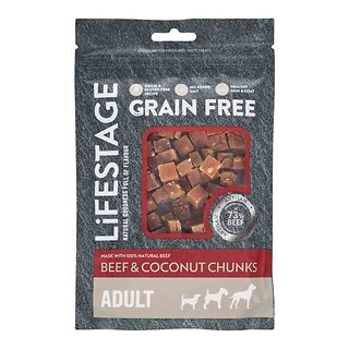 Lifestage Artisan Beef and Coconut Chunks Dog Treats, 80g