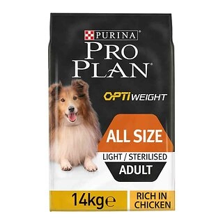 Pro Plan Dog Adult Dog Food Light or Sterilised Chicken 14kg