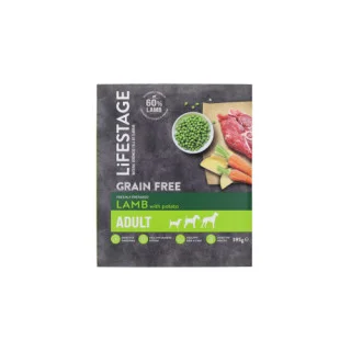 Lifestage Adult Grain Free Lamb Dog Food Tray 395g
