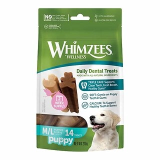 Whimzees Puppy Dental Sticks Bag, Medium - Large, 28 Pack