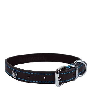 Rosewood Premium Large Black Leather Dog Collar