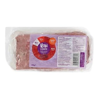 Raw and Simple Beef Mince Raw Dog Food, 454g