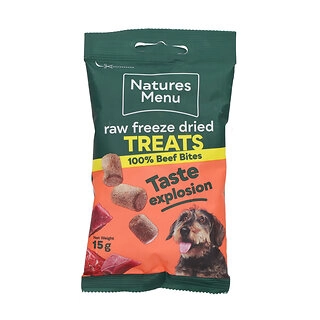 Natures Menu Freeze Dried Bites Beef Raw Dog 15g