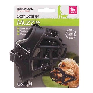 Rosewood Softbasket Dog Muzzle Black Size 2