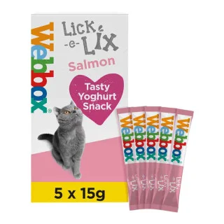 Webbox Cats Delight Lick-E-Lix with Salmon, Cat Treats, 5 Pack