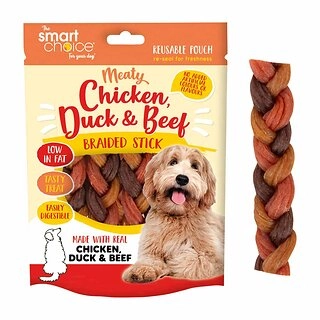 Smart Choice Trio Meaty Braid Dog Treats 4 Pack 120g