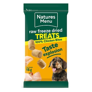 Natures Menu Freeze Dried Bites Chicken Raw Dog Food 15g