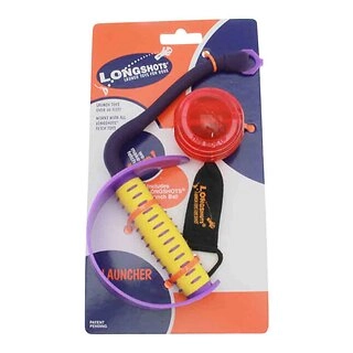 Longshots Large Launch Ball With Launcher Red