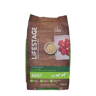Lifestage Adult Dog Food Lamb & Brown Rice 12kg