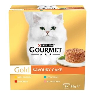 Gourmet Gold Savoury Cake Cat Food Tin 8x85g