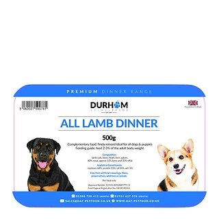 Durham Dog Food Lamb Dinner, 500g