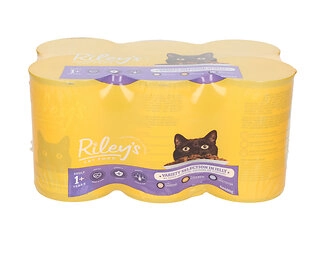 Rileys Wet Adult Cat Food Tin Variety in Jelly 6x400g