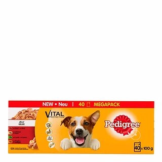 Pedigree Wet Dog Food Pouches In Jelly 40x100g
